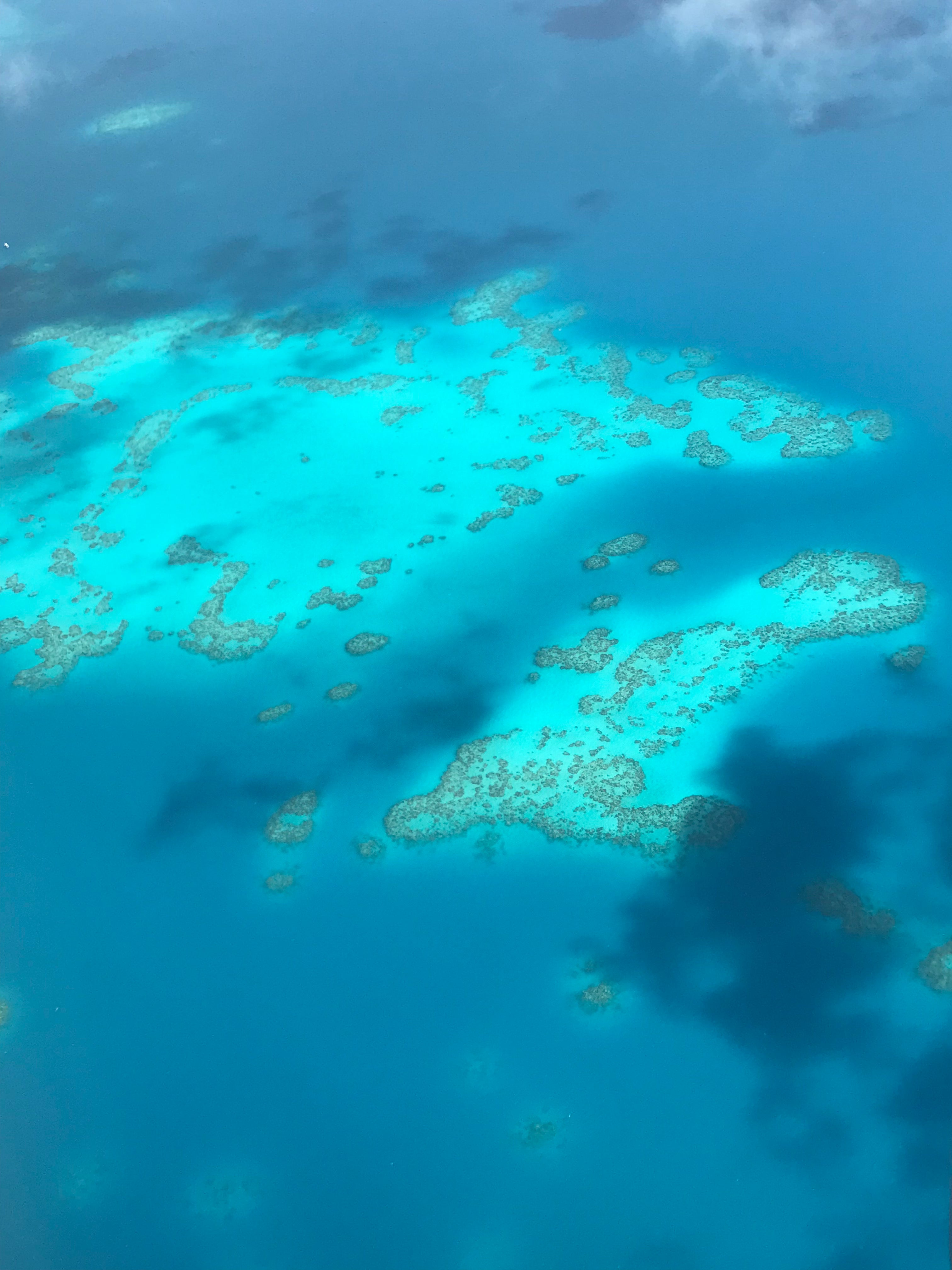 Beautiful Blue islands surrounded with ocean