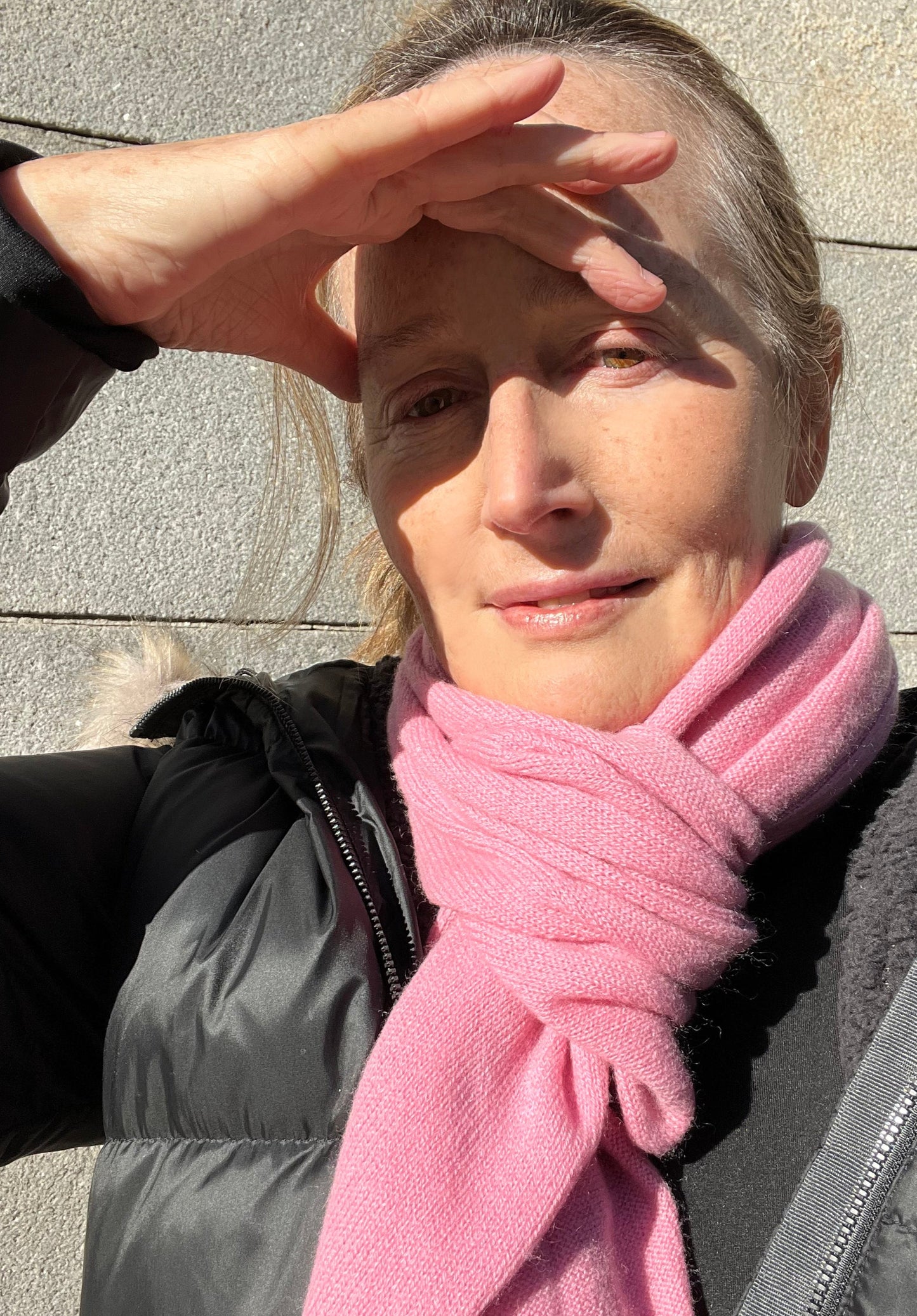 Pink Frangipani Cashmere Scarf