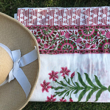 Blooming Oleander Cotton Sarong