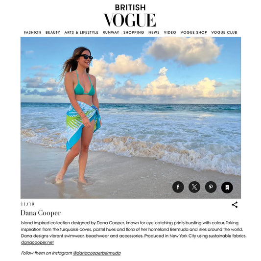 Bermuda Royal Palm sarong. Recommended by British VOGUE.