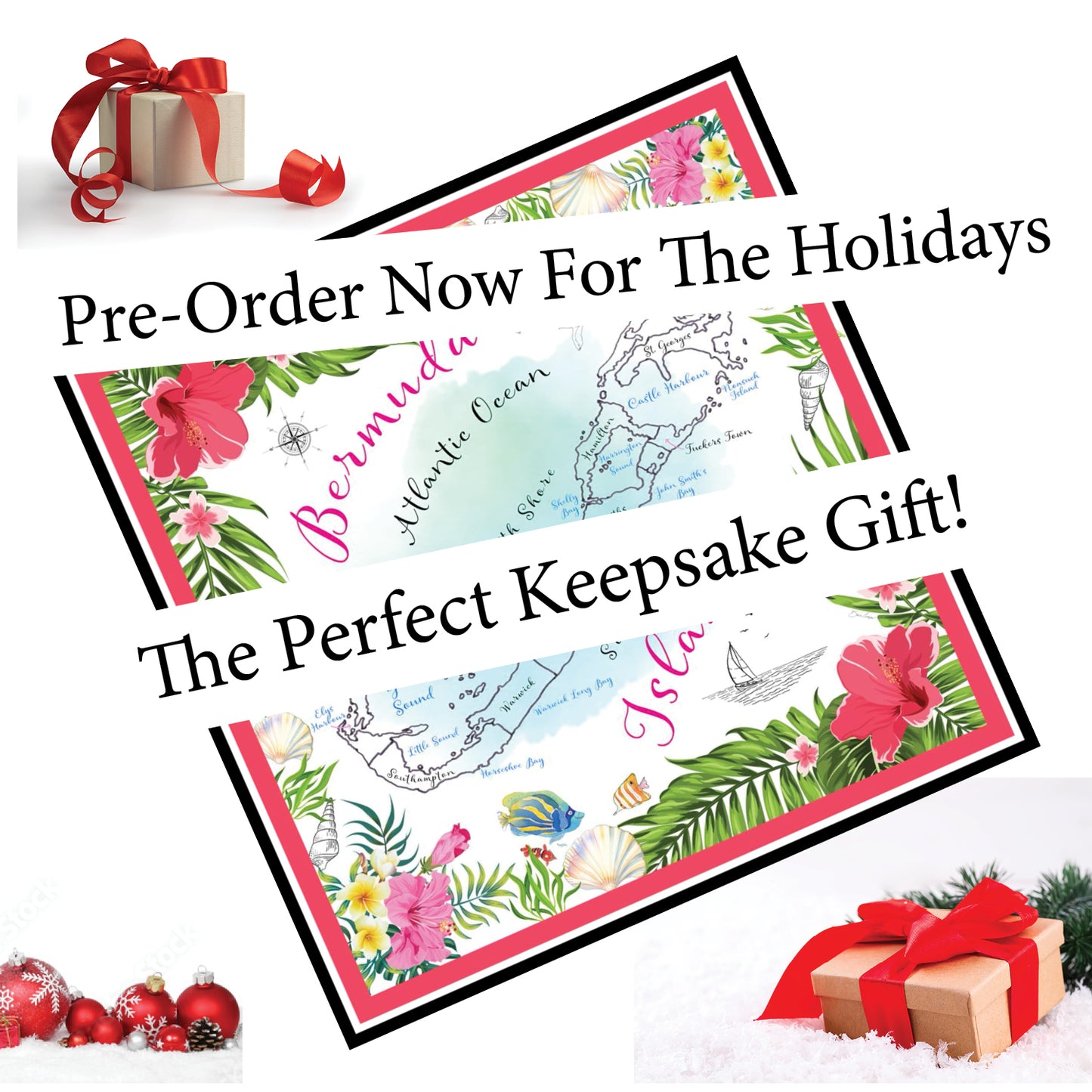 Bermuda silk scarf - Pre-order now for the holidays!