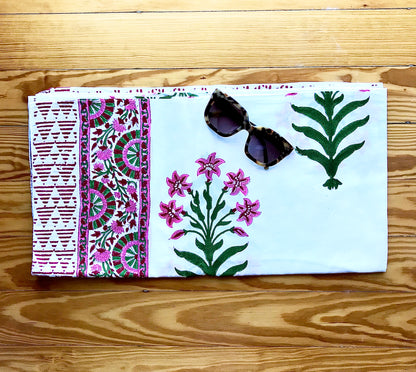 Blooming Oleander Cotton Sarong