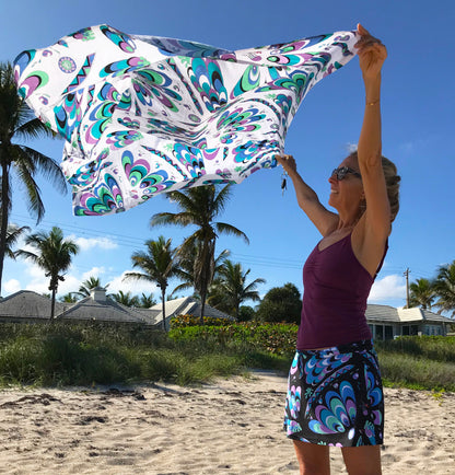 Ocean Fantasy White Sarong